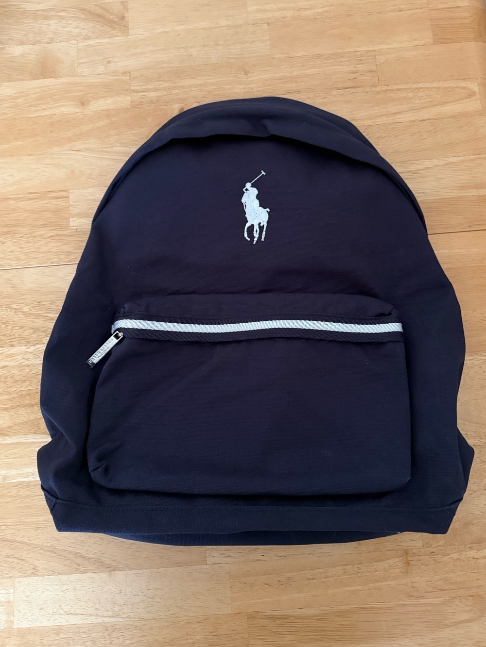 Ralph Lauren Navy Blue Backpack with Large White Logo - NWOT